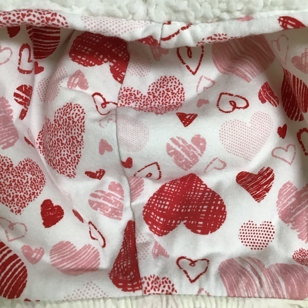 Valentine Red Hearts Vest Max Studio Kids Sherpa Zip Hoodie SZ 18 mos Toddler - Picture 7 of 16
